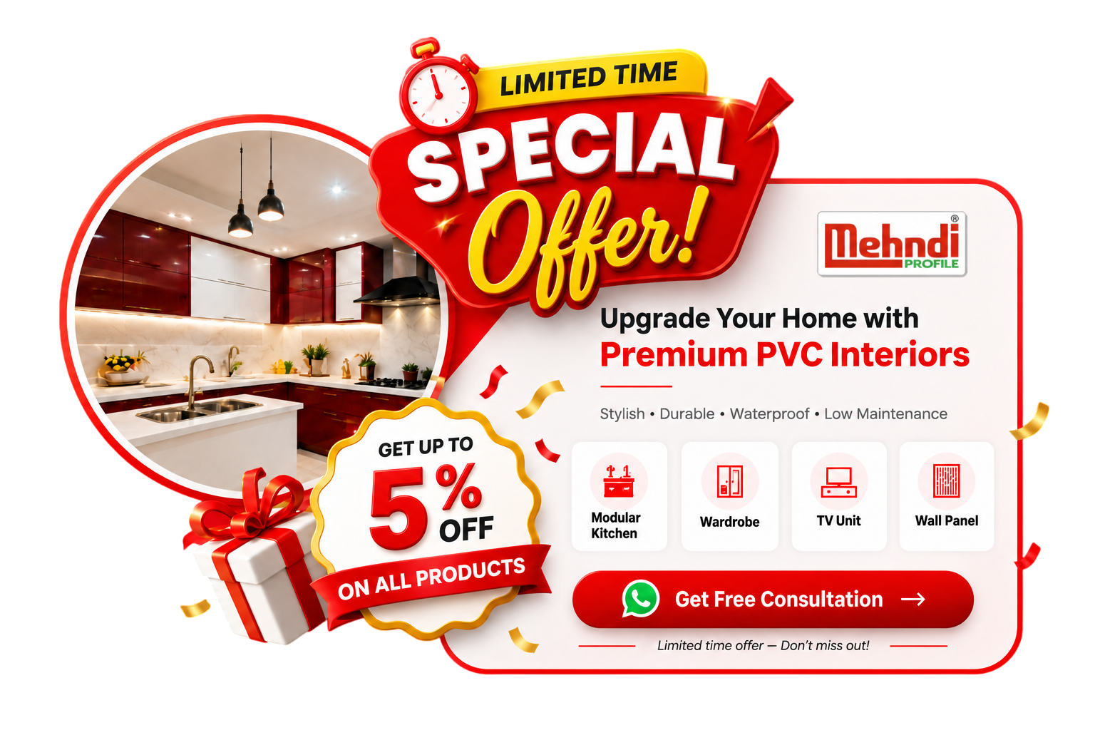 Special Offer - Mehndi PVC Profile